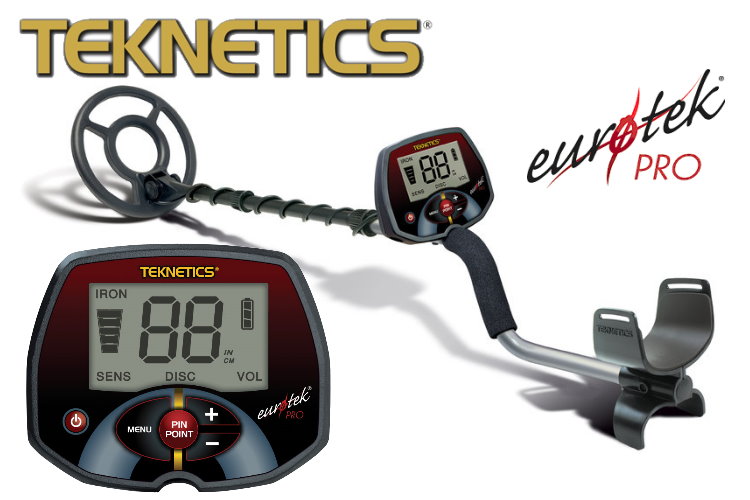 Teknetics Eurotek PRO (LTE) Ausrüstungspaket (Metalldetektor & Pinpointer F-Point & Schatzsucherhandbuch)